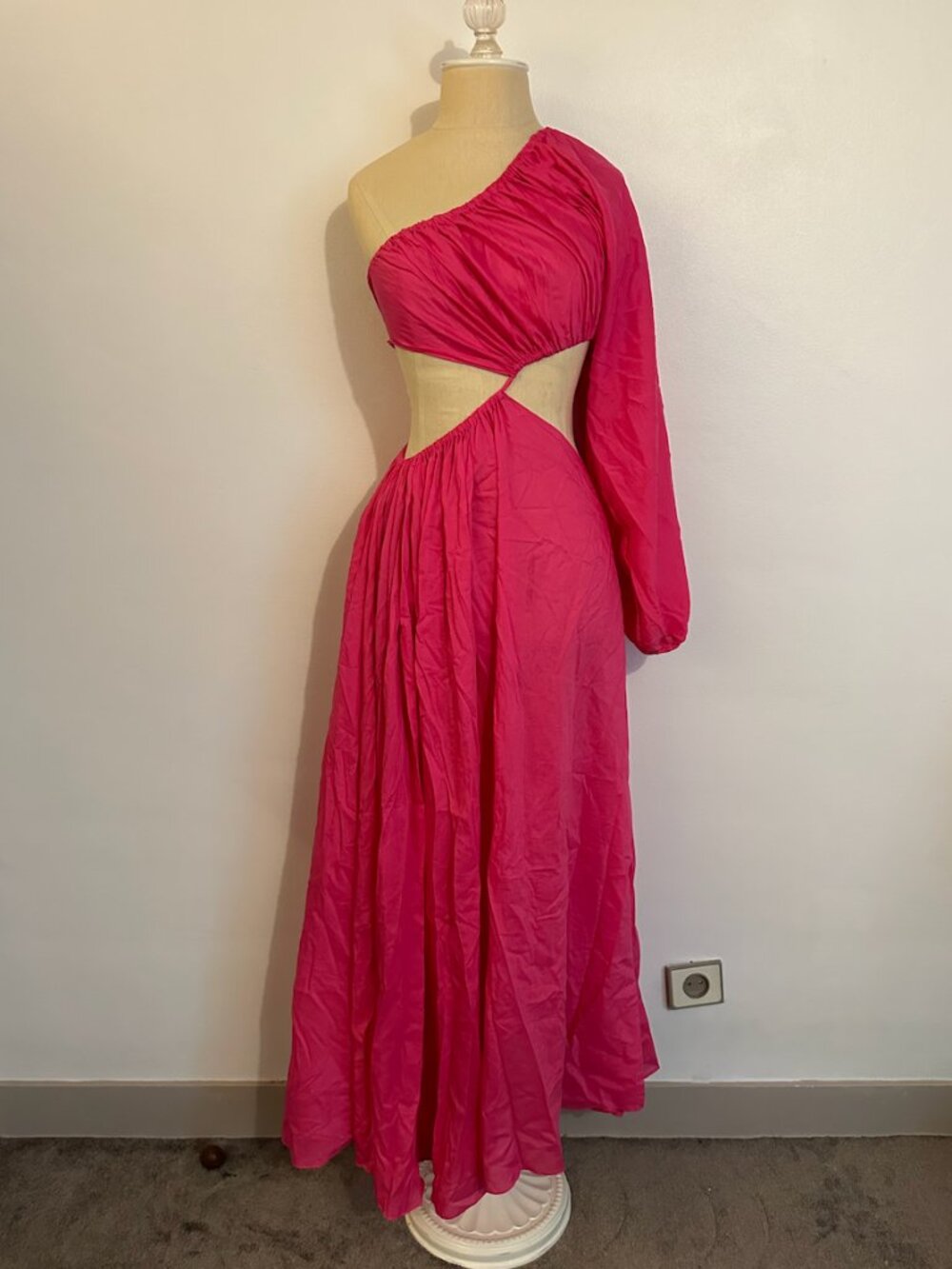 Matteau Pink One Shoulder Maxi Dress